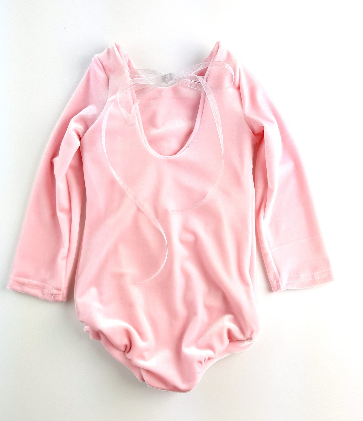 Blush pink velvet leotard in baby, toddler and girls sizes. Perfect for dances, birthdays and baby gifts!