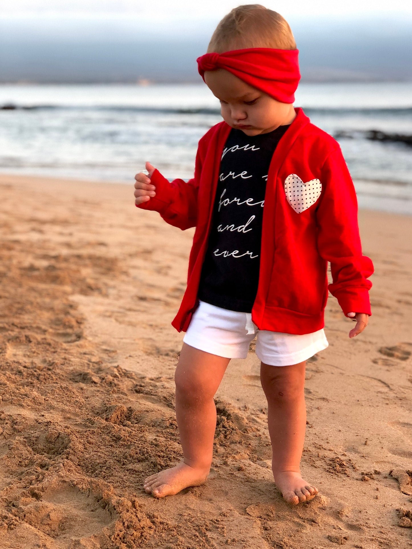 red heart patch cardigan, valentines sweater, red heart cardi, baby, girls, toddler