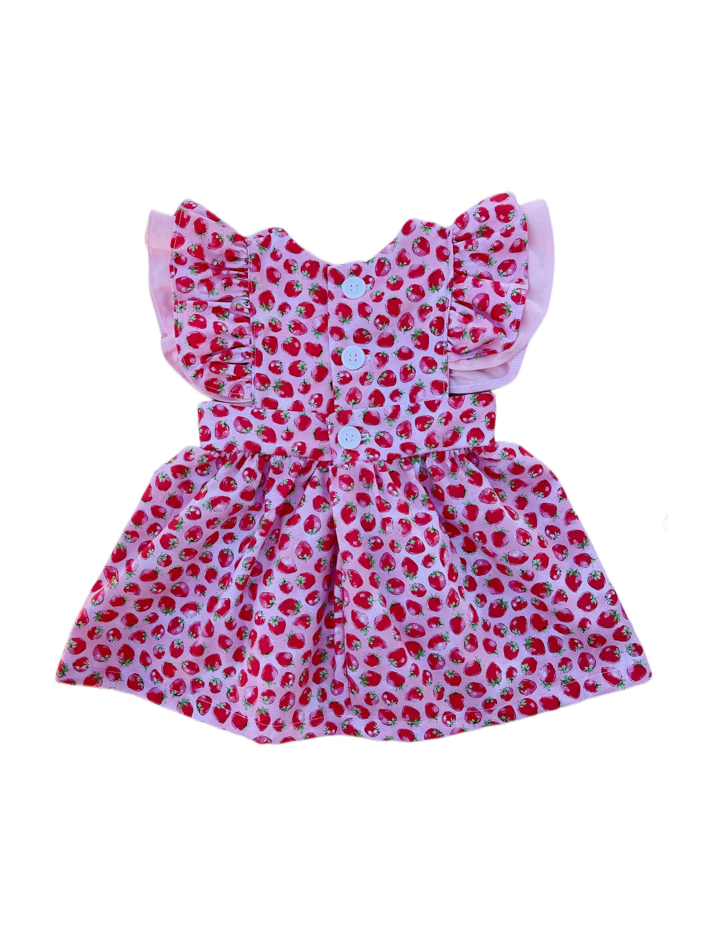 Berry First Birthday dress, Strawberry pinafore dress, girls toddler and baby strawberry birthday outfit