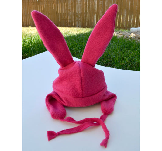pink bunny hat, cartoon costume, girls costume, pink bunny ears hat, halloween costume, pink bunny ears hat, bunny hat, girls bunny ears
