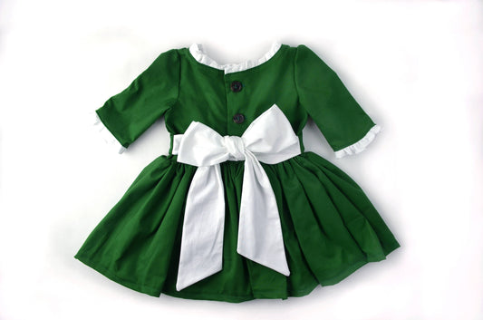 Christmas dress, baby girl Christmas, Toddler Christmas dress, girls Christmas dress, green dress, green and white dress, formal Christmas