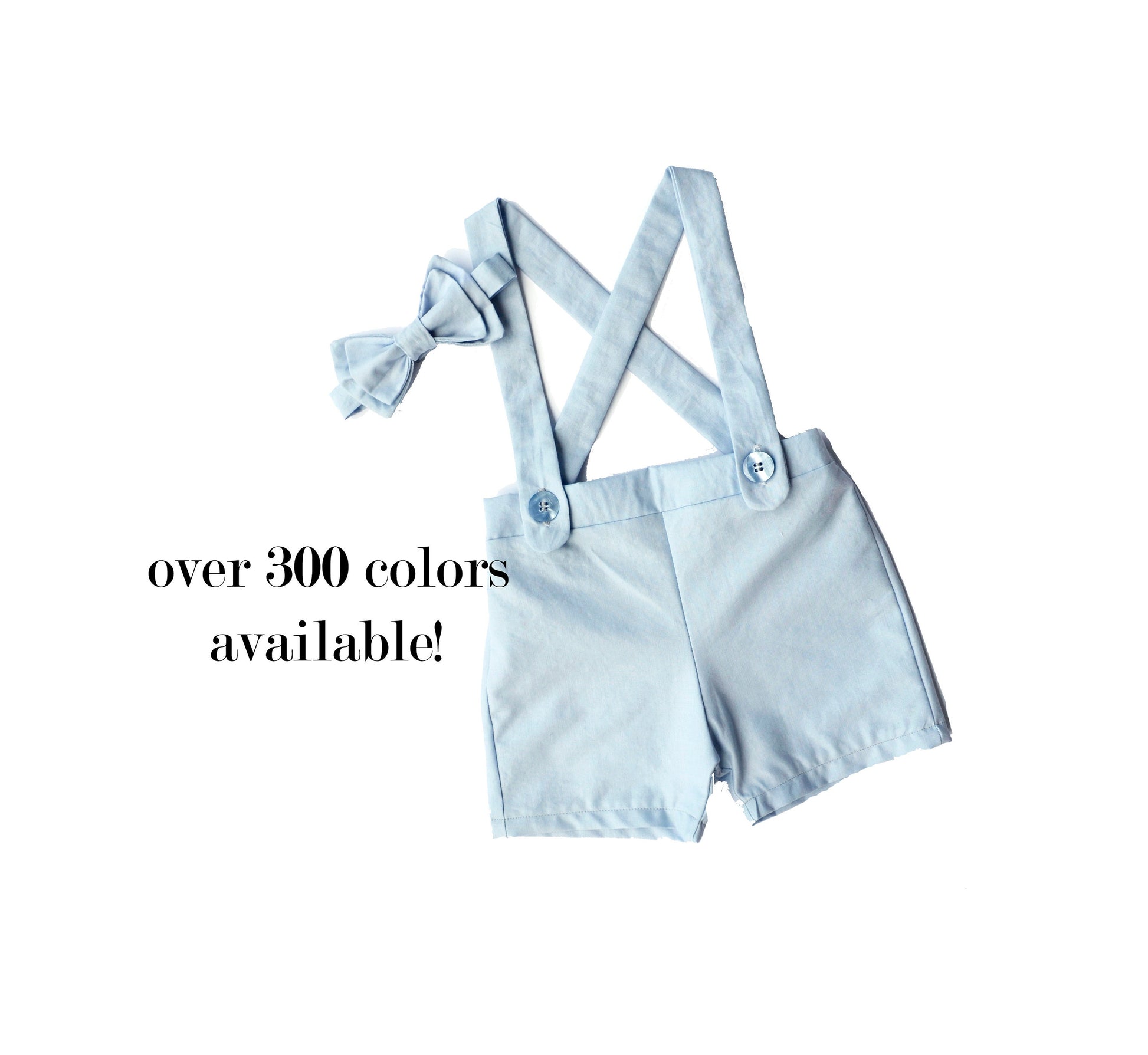 ring bearer outfit, suspender shorts for vintage style weddings, suit with linen vest blazer and bowtie, baby, toddler and youth sizes, blue
