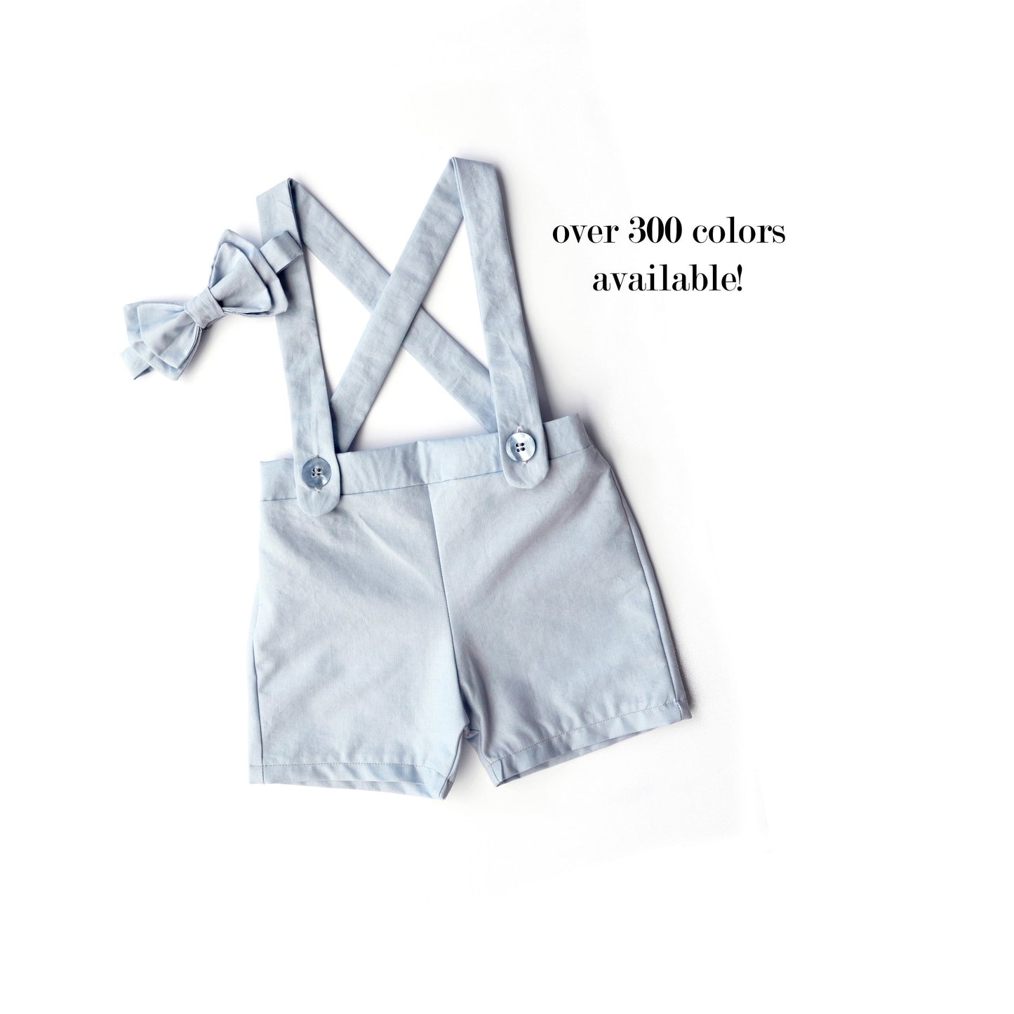 ring bearer outfit, suspender shorts for vintage style weddings, suit with linen vest blazer and bowtie, baby, toddler and youth sizes, blue