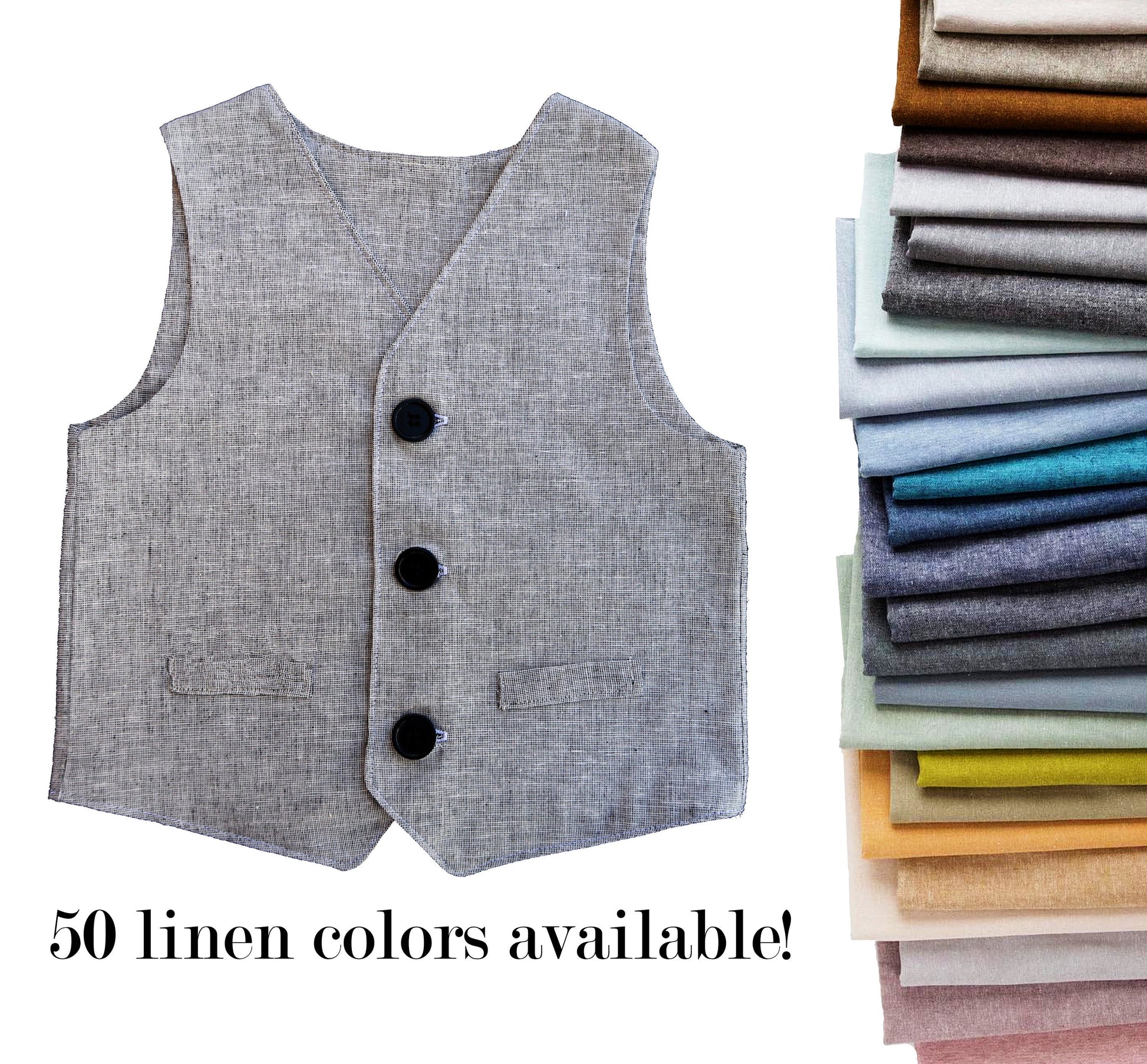 ring bearer outfit, linen and cotton vests for vintage weddings, baby, toddler and youth sizes, grey