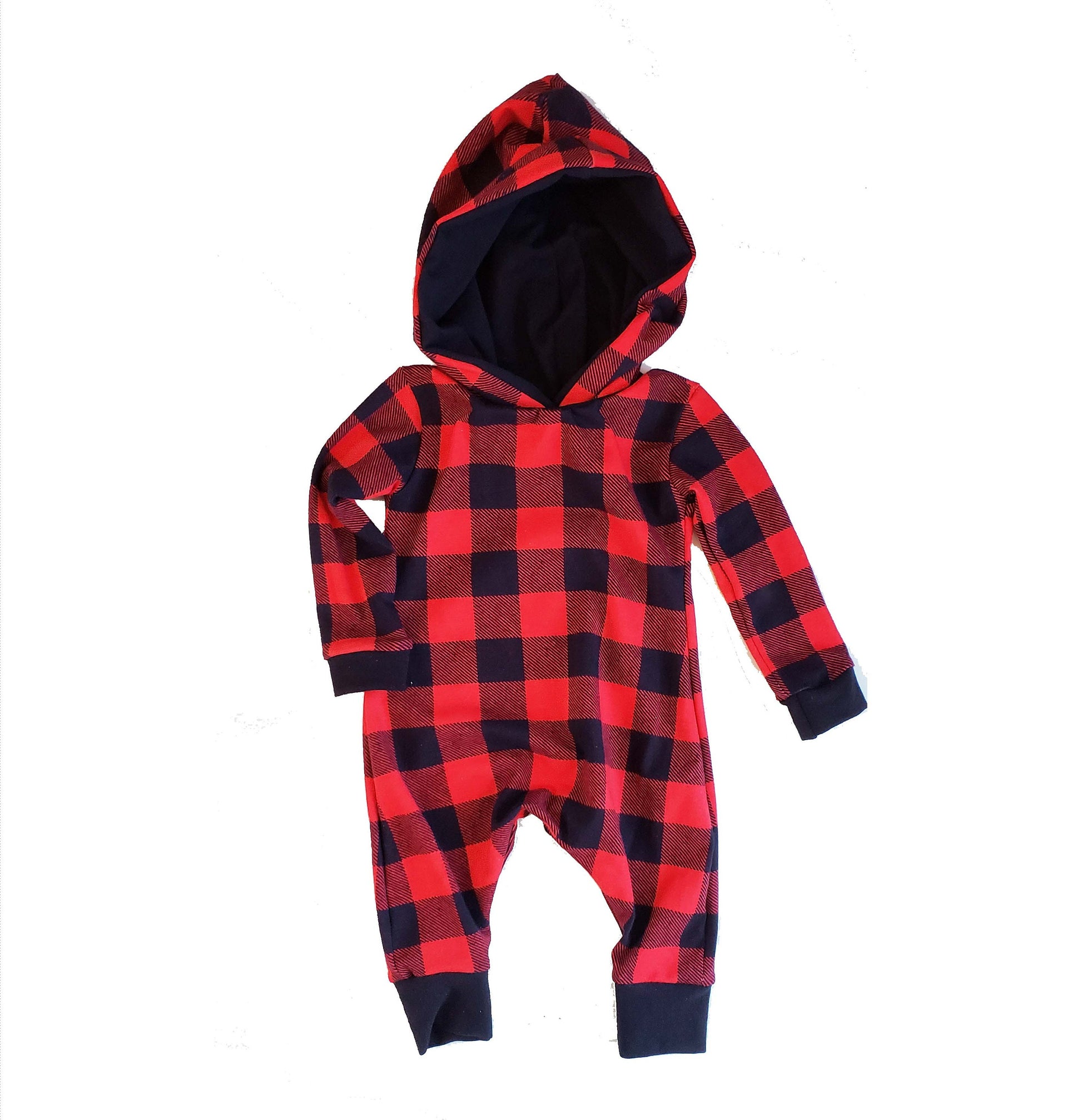Buffalo Plaid long johns, custom Christmas outfit, baby long johns, drop seat romper, union suit,