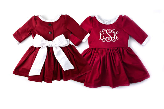 Valentines dress, Toddler Christmas dress, girls Valentines dress, red dress, red and white dress, Christmas dress,
