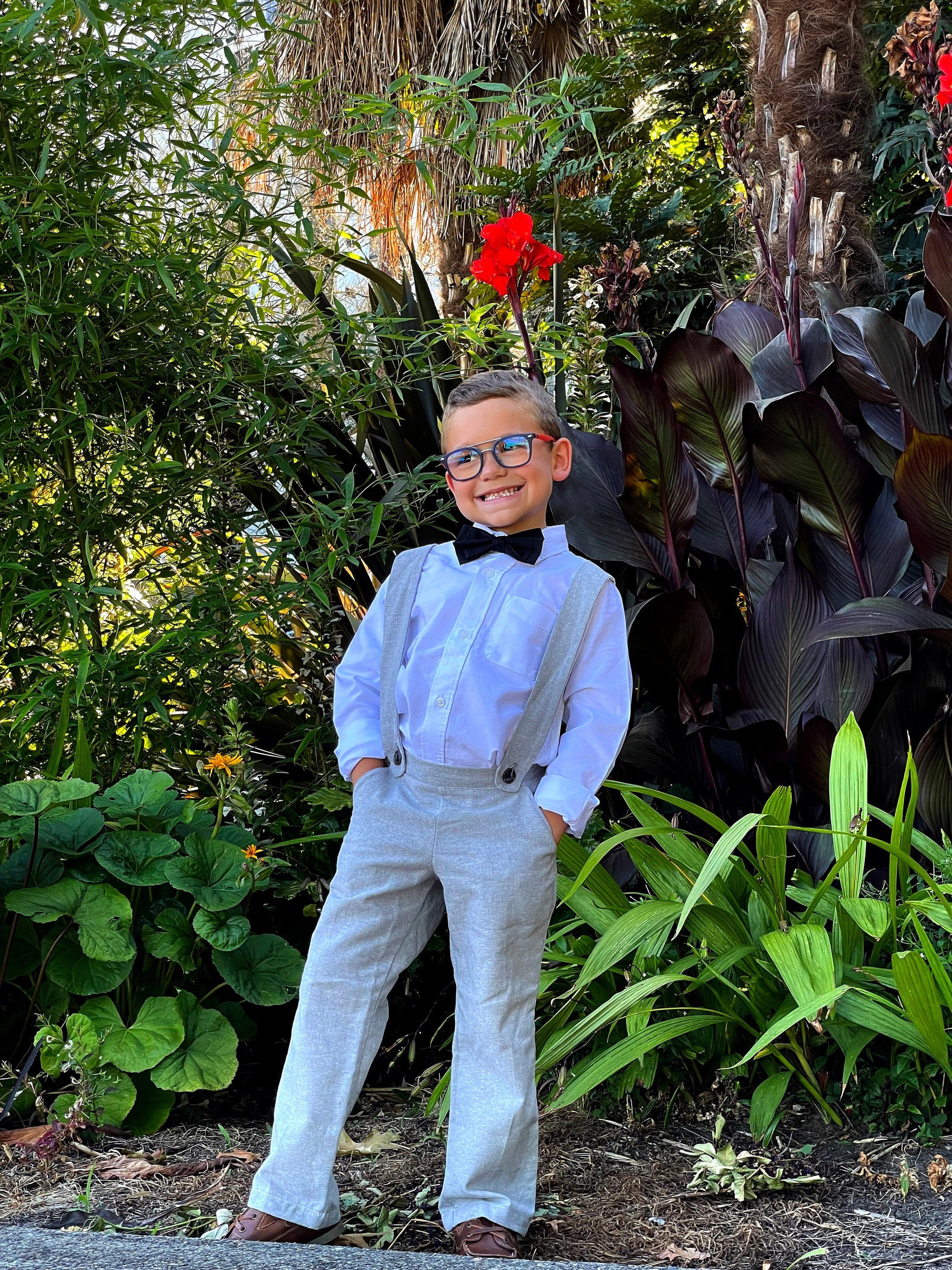 ring bearer outfit, suspender shorts for vintage style weddings, suit with linen vest blazer and bowtie, baby, toddler and youth sizes, grey