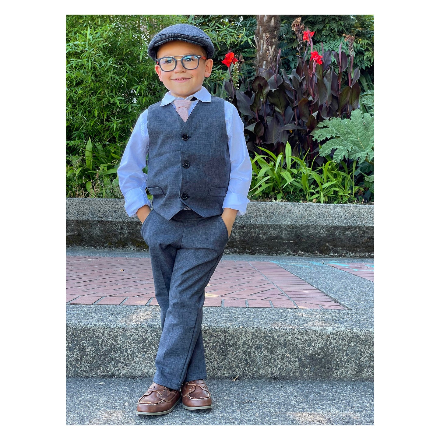 ring bearer outfit, suspender shorts for vintage weddings, suit with linen vest blazer and bowtie, baby, toddler and youth sizes, charcoal