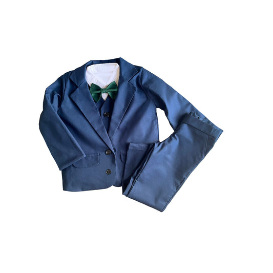 ring bearer outfit, suspender shorts for vintage weddings, suit with linen vest blazer and bowtie, baby, toddler and youth sizes, ivory