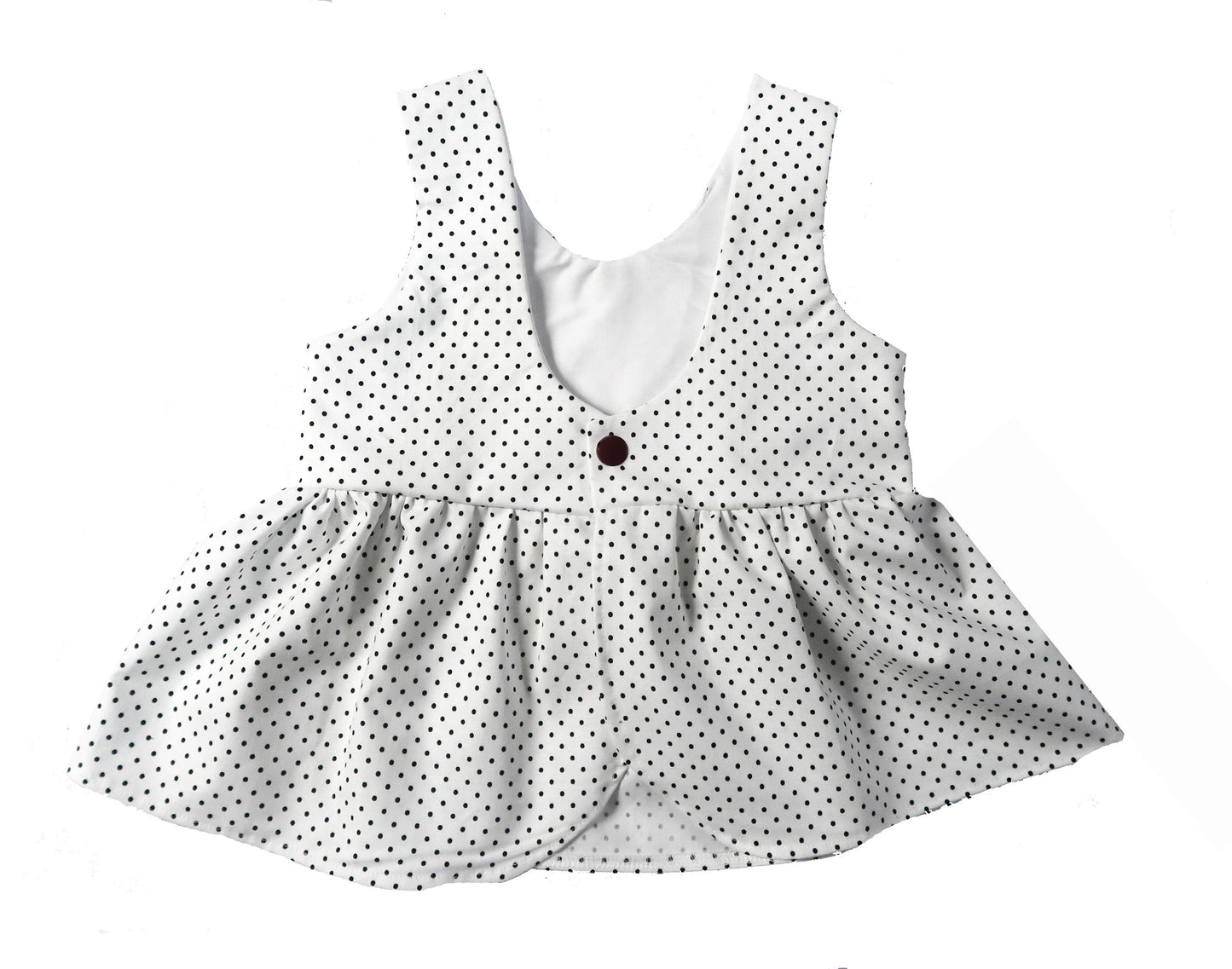 Rainbow polka dot peplum, rainbow peplum, girls rainbow top, rainbow top