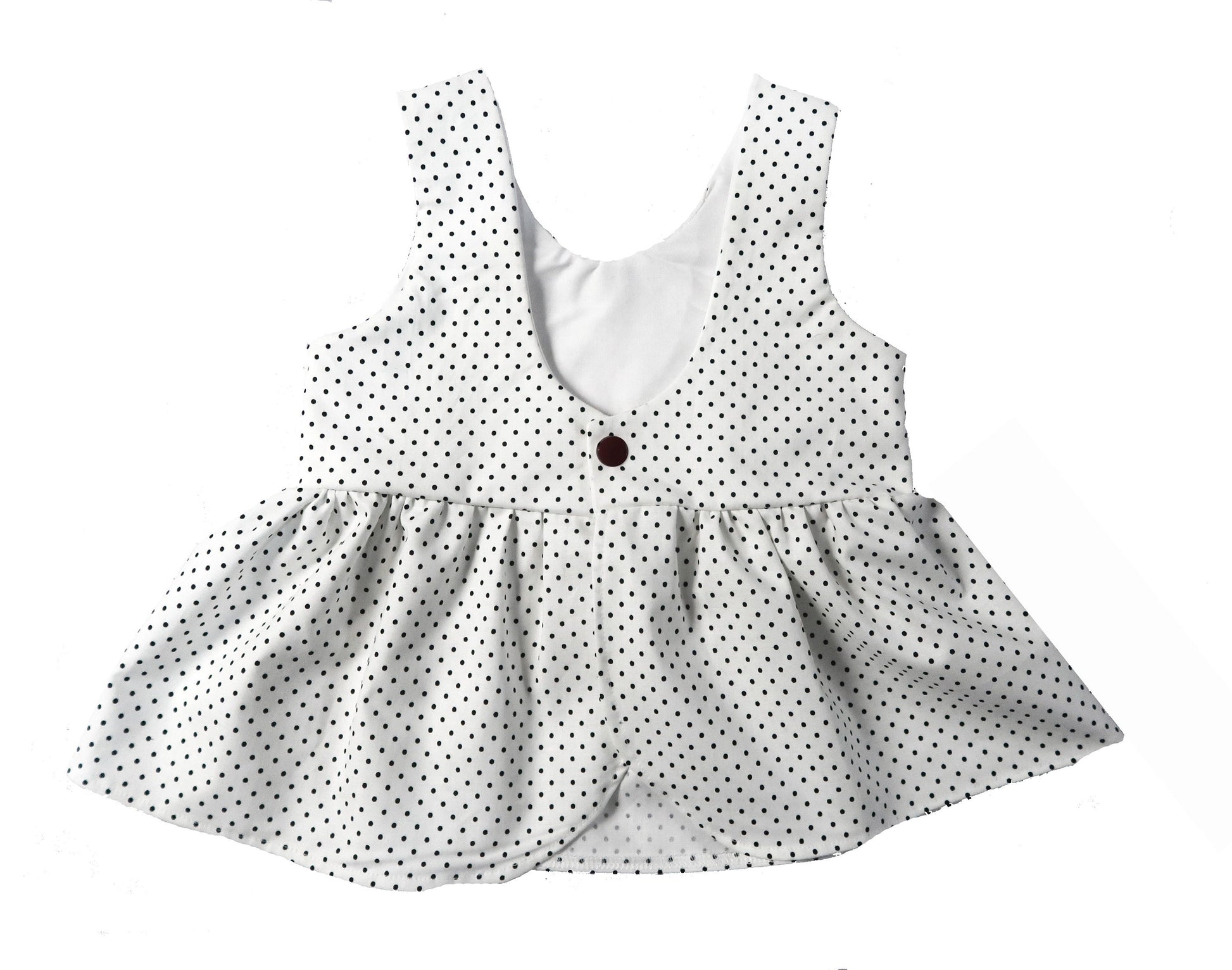 Rainbow polka dot peplum, rainbow peplum, girls rainbow top, rainbow top