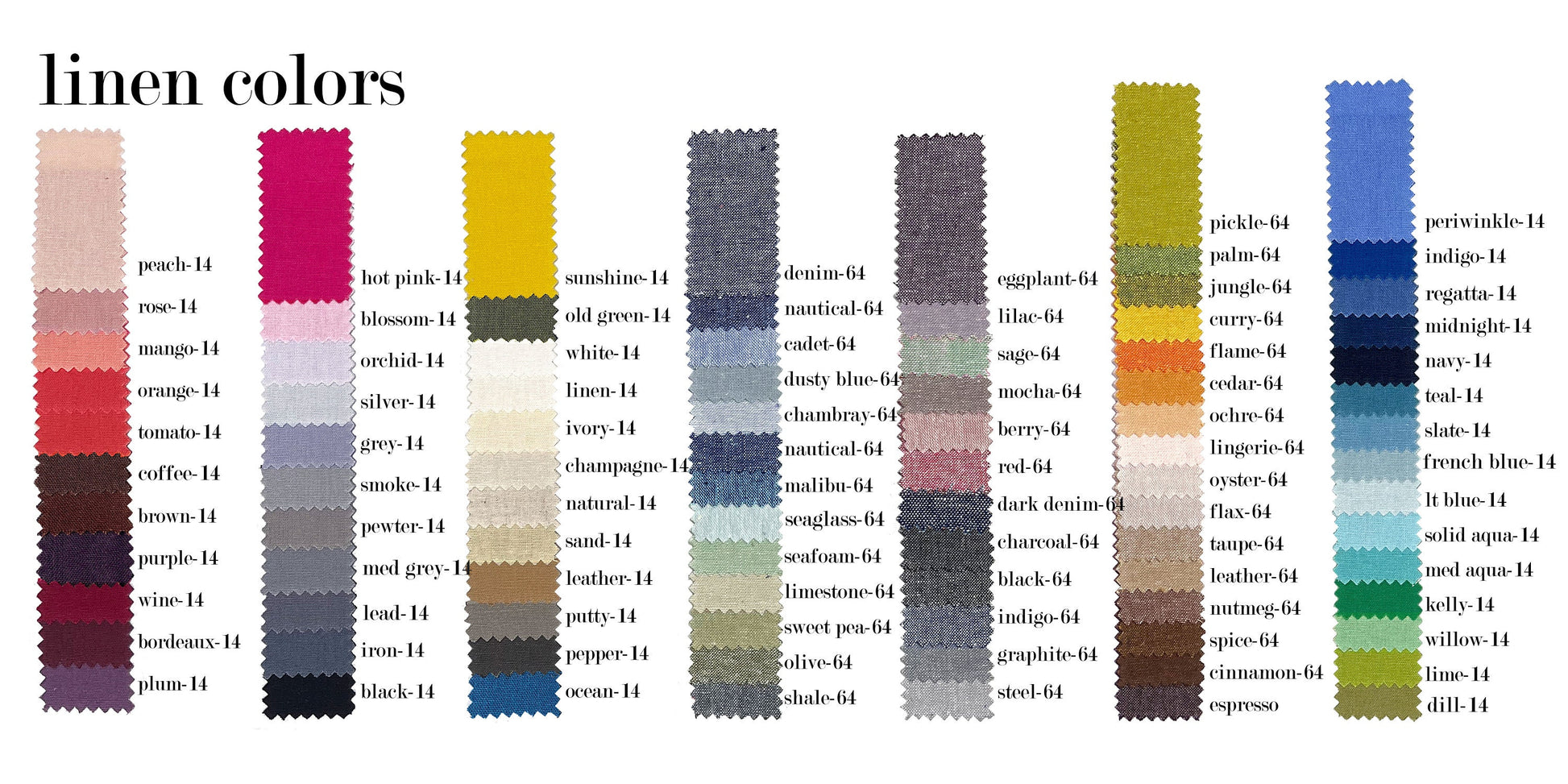 color swatches
