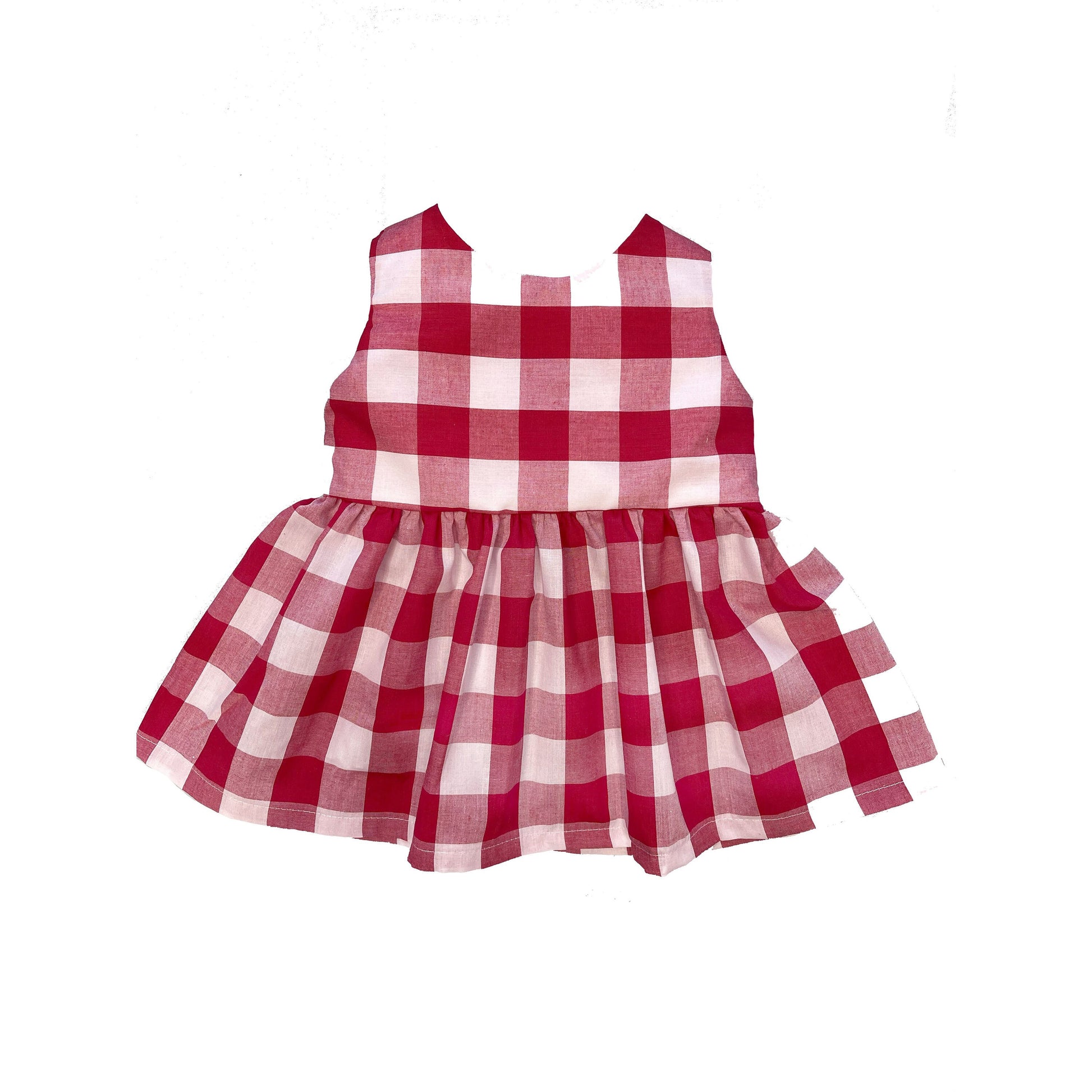 Girls Red Gingham Top or Dress, Patriotic Summer Peplum Outfit, perfect for July Fourth or a Berry birthday