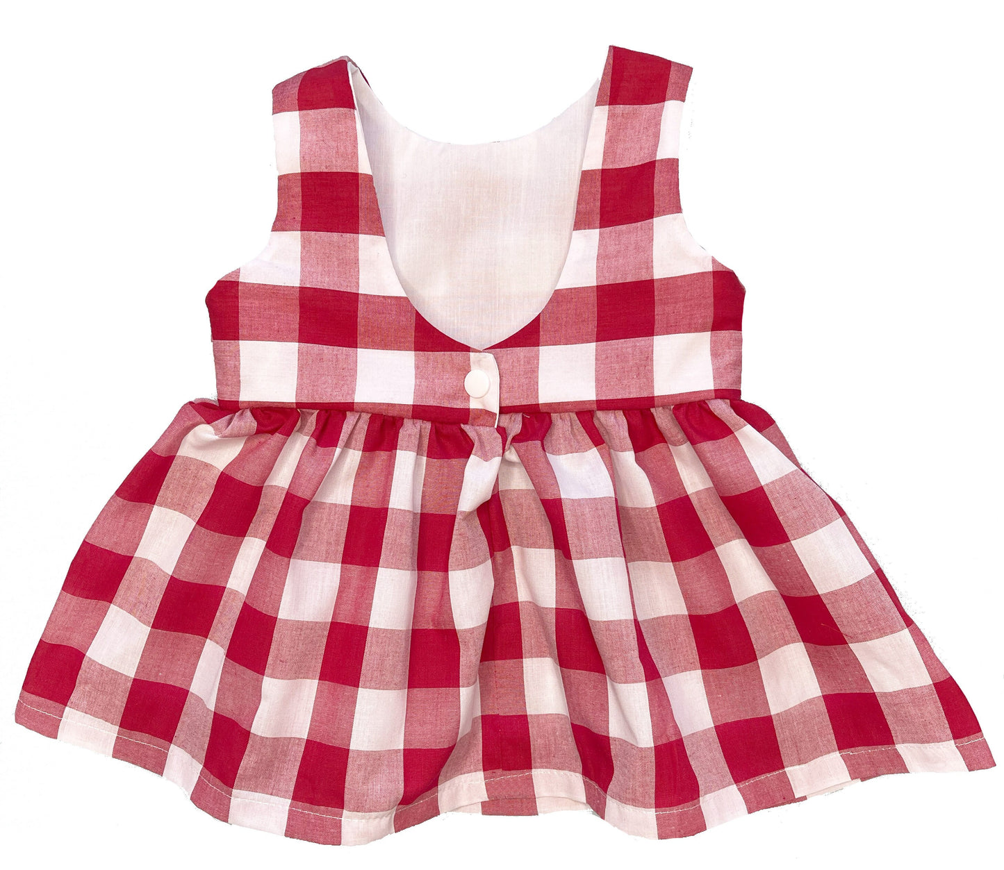 Girls Red Gingham Top or Dress, Patriotic Summer Peplum Outfit, perfect for July Fourth or a Berry birthday