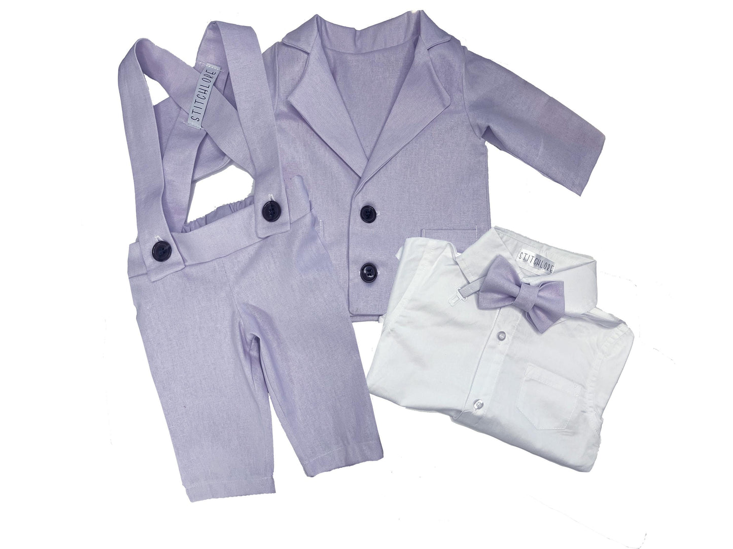 ring bearer outfit, suit with linen vest blazer bowtie, baby, toddler and youth sizes, Easter outfit